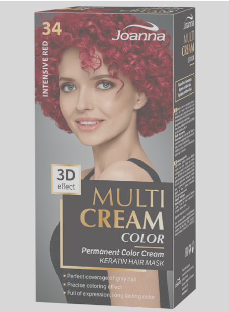 Multi Cream Color farba do włosów 34 Intensywna Czerwień