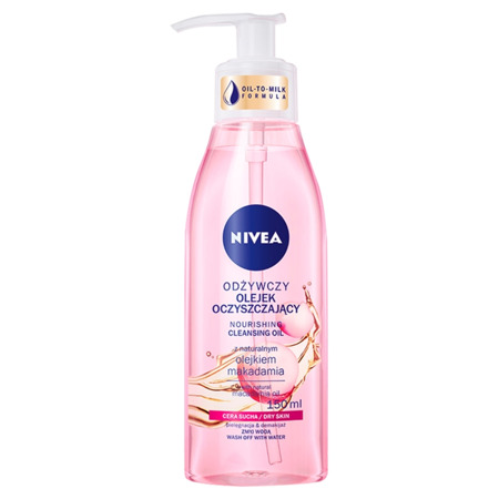 NIVEA Nourishing Cleansing Oil odżywczy olejek oczyszczający z olejkiem makadamia do skóry suchej 150ml