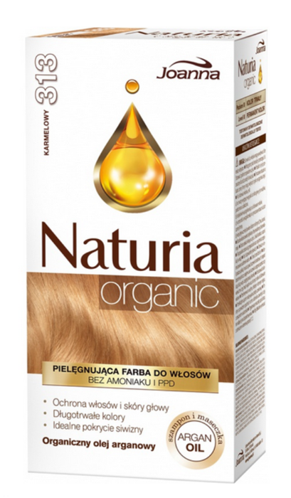 Naturia Organic pielęgnująca farba do włosów bez amoniaku i PPD 313 Karmelowy