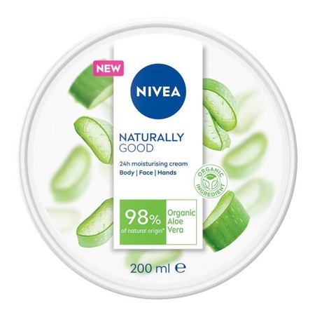 Nivea Naturally Good Cream krem do ciała twarzy i rąk z organicznym aloesem 200ml