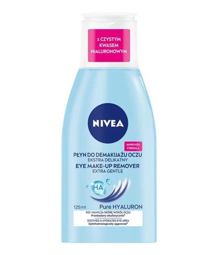 Nivea Pure Hyaluron ekstra delikatny płyn do demakijażu oczu 125ml