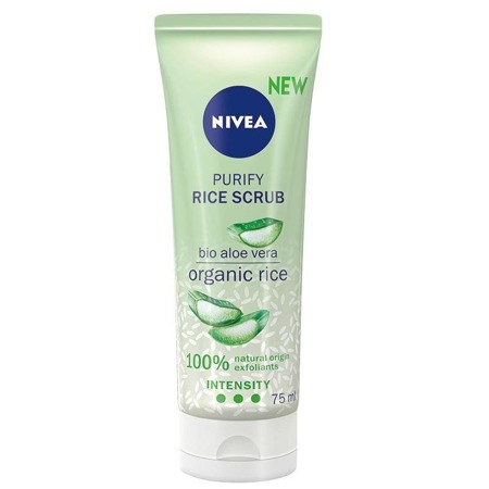 Nivea Purify Rice Scrub peeling ryżowy do twarzy z bio aloesem 75ml