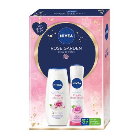 Nivea Rose Garden żel pod prysznic 250ml + antyperspirant spray 150ml