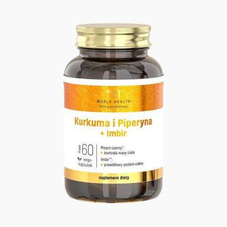 Noble Health Kurkuma i piperyna + imbir 60 kapsułek