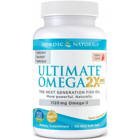 Nordic Naturals Ultimate Omega 2X Mini 1120mg 60 kapsułek truskawkowych