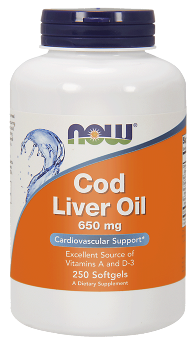 Now Foods Cod Liver Oil 650 mg 250 kapsułek