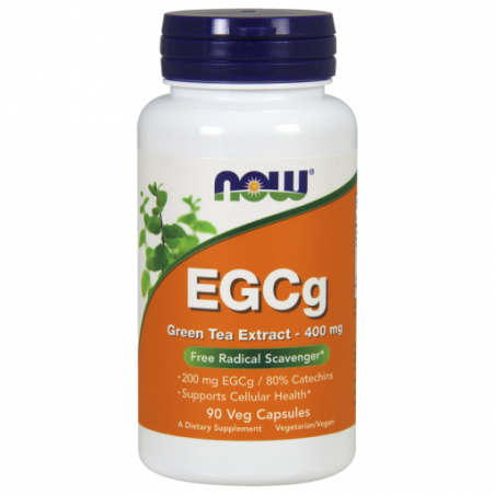 Now Foods EGCg Green Tea Extract 400 mg - Ekstrakt z zielonej herbaty 90 kapsułek wegańskich