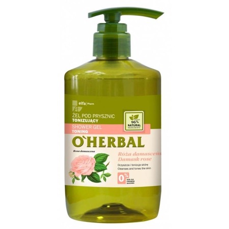 O'Herbal Shower Gel Toning żel pod prysznic tonizujący z ekstraktem z róży damasceńskiej 750ml