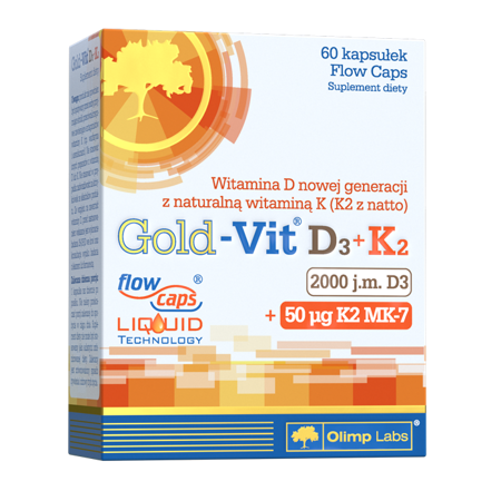 Olimp Gold - Vit D3 + K2 2000 IU 60 kapsułek