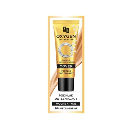 Oxygen Cover Foundation podkład dotleniający mocne krycie 204 Medium Beige 30ml