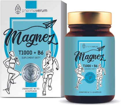 Pharmaverum Taurynian Magnezu T1000 + B6 60 kapsułek