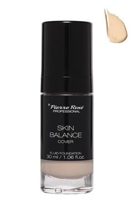 Pierre Rene Professional Skin Balance Cover Fluid Foundation wodoodporny podkład kryjący 24 Beige 30ml