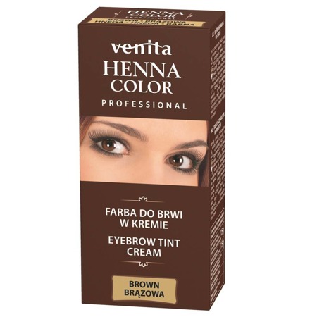 Professional Henna Color farba do brwi w kremie Brąz