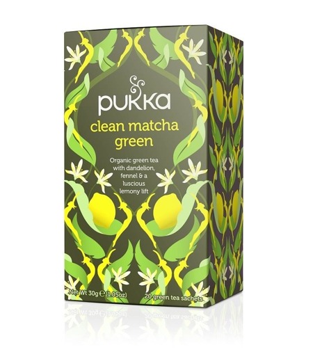 Pukka Clean Matcha Green organiczna herbatka zielona z matchą i cytryną 20 torebek