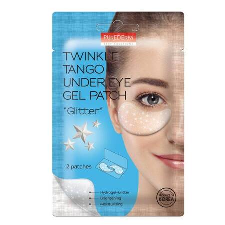 Purederm Twinkle Tango Under Eye Gel Patch przeciwzmarszczkowe płatki pod oczy z brokatem 2szt