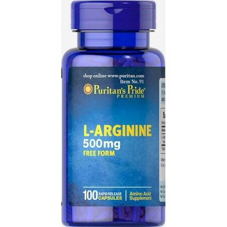 Puritan&#039;s Pride L-Arginine 500 mg 100 kapsułek