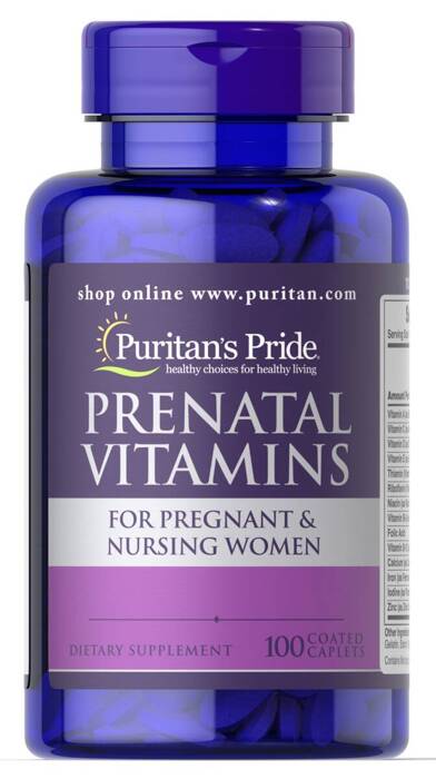 Puritan&#039;s Pride Prenatal Vitamins 100 tabletek