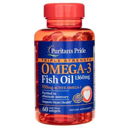 Puritan&#039;s Pride Triple Omega-3 1360mg 60 kapsułek miękkich