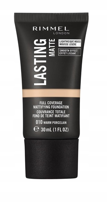 RIMMEL Lasting Matte Full Coverage Mattifying Fundation 010 Warm Porcelain 30ml