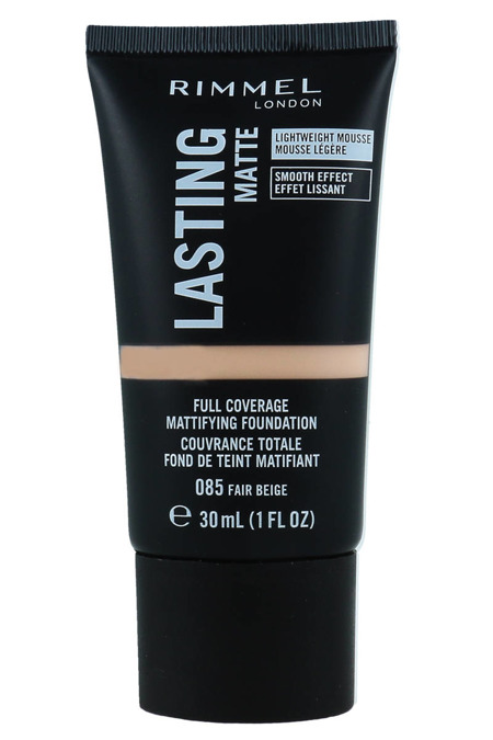 RIMMEL Lasting Matte Full Coverage Mattifying Fundation 085 Fair Beige 30ml