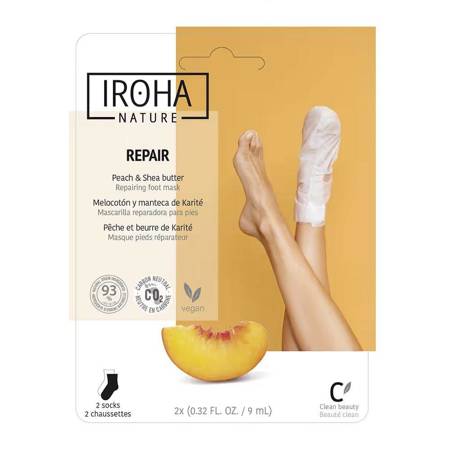 Repair Foot Mask regenerująca maseczka do stóp w formie skarpet
Peach & Shea Butter 2x9ml