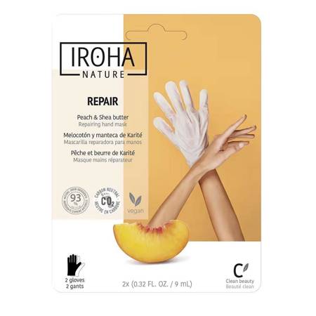 Repair Hand Mask regenerująca maska do rąk w formie rękawic Peach & Shea Butter 2x9ml