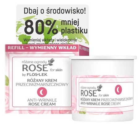 Rose For Skin różany krem przeciwzmarszczkowy na noc Refill 50ml