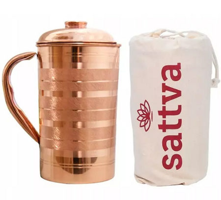 SATTVA Dzbanek miedziany w prążki Stripe Jug 1250ml