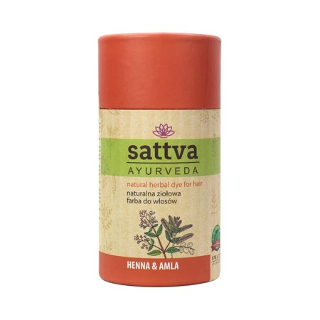 SATTVA Natural Herbal Dye for Hair Henna & Amla 150g