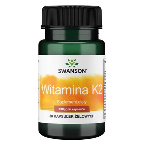 SWANSON Witamina K2 naturalna 100 mcg 30 kapsułek