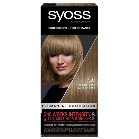 SYOSS Permanent Coloration 7-6 Średni Blond