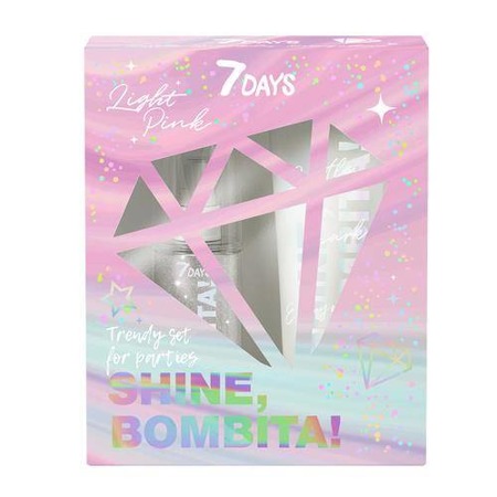 Shine Bombita! Pinky zestaw perfumowana mgiełka do ciała 135ml + rozświetlające mleczko do ciała 150ml