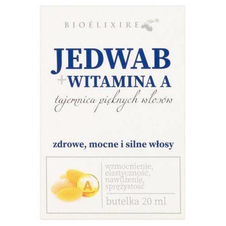 Silk+Vitamin A nawilżający jedwab do włosów z witaminą A 20ml