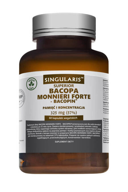 Singularis Bacopa monnieri Forte 325 mg 60 kapsułek