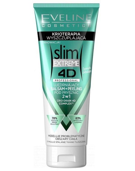 Slim Extreme 4D 2w1 ujędrniający balsam + peeling pod prysznic 250ml