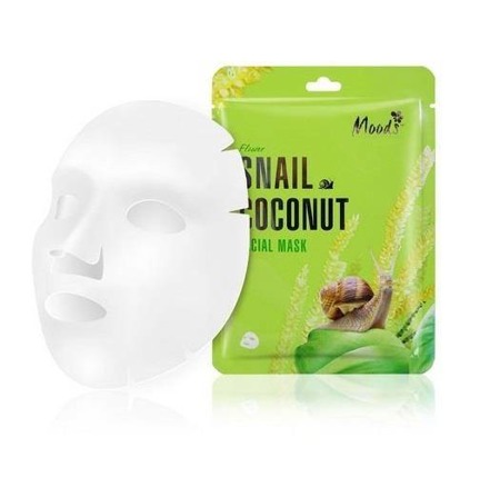 Snail Coconut Facial Mask maska w płachcie ze śluzem ślimaka i ekstraktem z kokosa dla cery suchej 38g