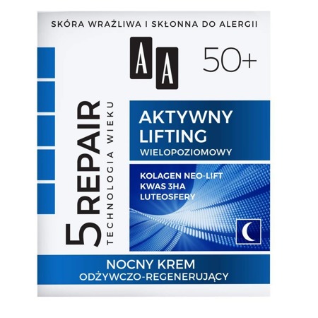 Technologia Wieku 5Repair 50+ Aktywny Lifting nocny krem odżywczo-regenerujący 50ml