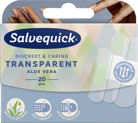 Transparent Aloe Vera plastry opatrunkowe przezroczyste z wyciągiem z aloesu 20szt.