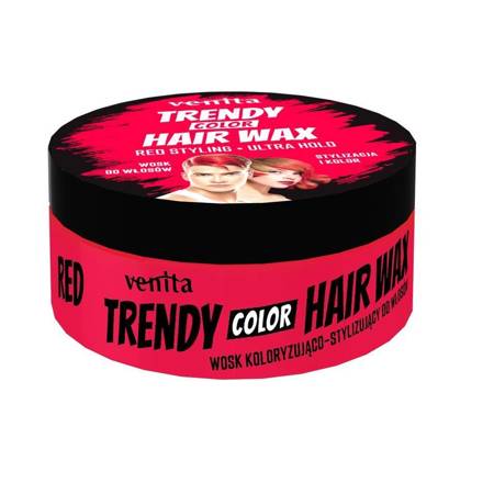 Trendy Color Hair Wax koloryzujący wosk do stylizacji włosów Red 75g