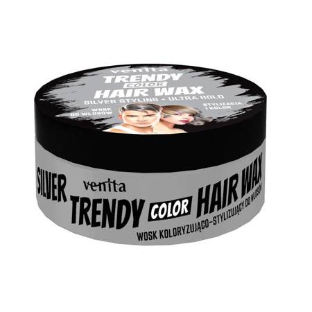 Trendy Color Hair Wax koloryzujący wosk do stylizacji włosów Silver 75g