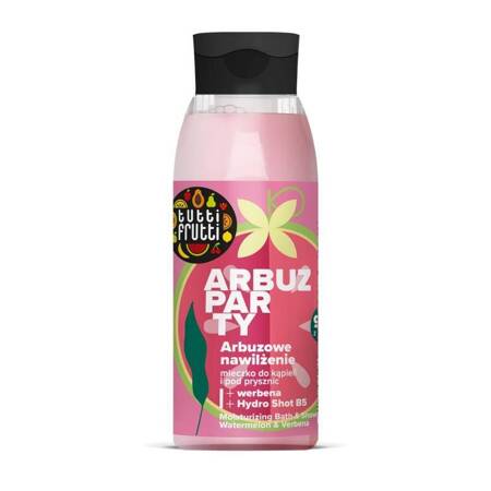 Tutti Frutti nawilżające mleczko do kąpieli i pod prysznic Arbuz i Werbena + Hydro Shot B5 400ml