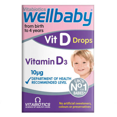 VITABIOTICS Wellbaby Vitamin D Drops witamina D w kroplach 30ml