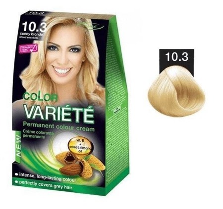 Variete Color Permanent Color Cream farba trwale koloryzująca 10.32 Satynowy Blond 50g