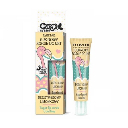 Vege Lip Care cukrowy scrub do ust bezstresowy limonkowy 14g