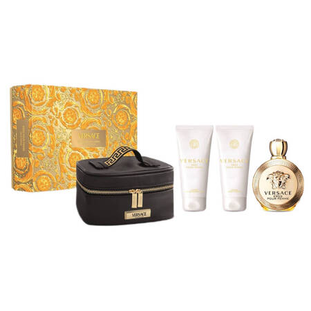 Versace Eros Pour Femme edp 100ml + balsam do ciała 100ml + żel pod prysznic 100ml + kosmetyczka