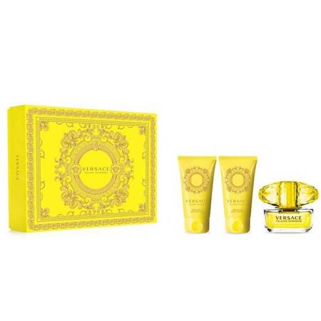 Versace Yellow Diamond EDT 50ml + żel pod prysznic 50ml + balsam do ciała 50ml