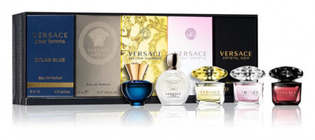 Versace Yellow Diamond Edt 5ml + Bright Crystal Edt 5ml + Crystal Noir Edt 5ml + Eros Pour Femme Edp 5ml + Dylan Blue Pour Femme Edp 5ml