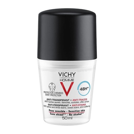 Vichy Homme Anti-Perspirant 48h antyperspirant w kulce przeciw plamom 50ml