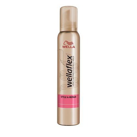 Wellaflex Style & Repair Mousse pianka do włosów 3 Strong Hold 200ml