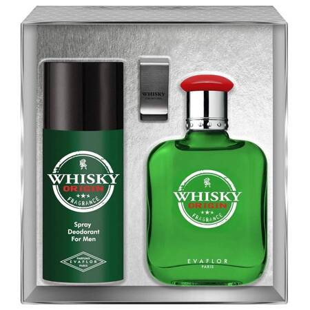 Whisky Origin edt 100ml + DEO 150ml + klips na banknoty